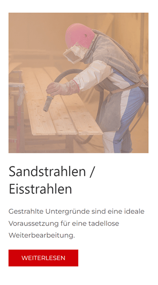 Sandstrahlen Eisstrahlen 